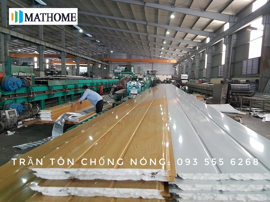Giá trần tôn vân gỗ, trần tôn xốp cách nhiệt rẻ nhất tại Hà Nội