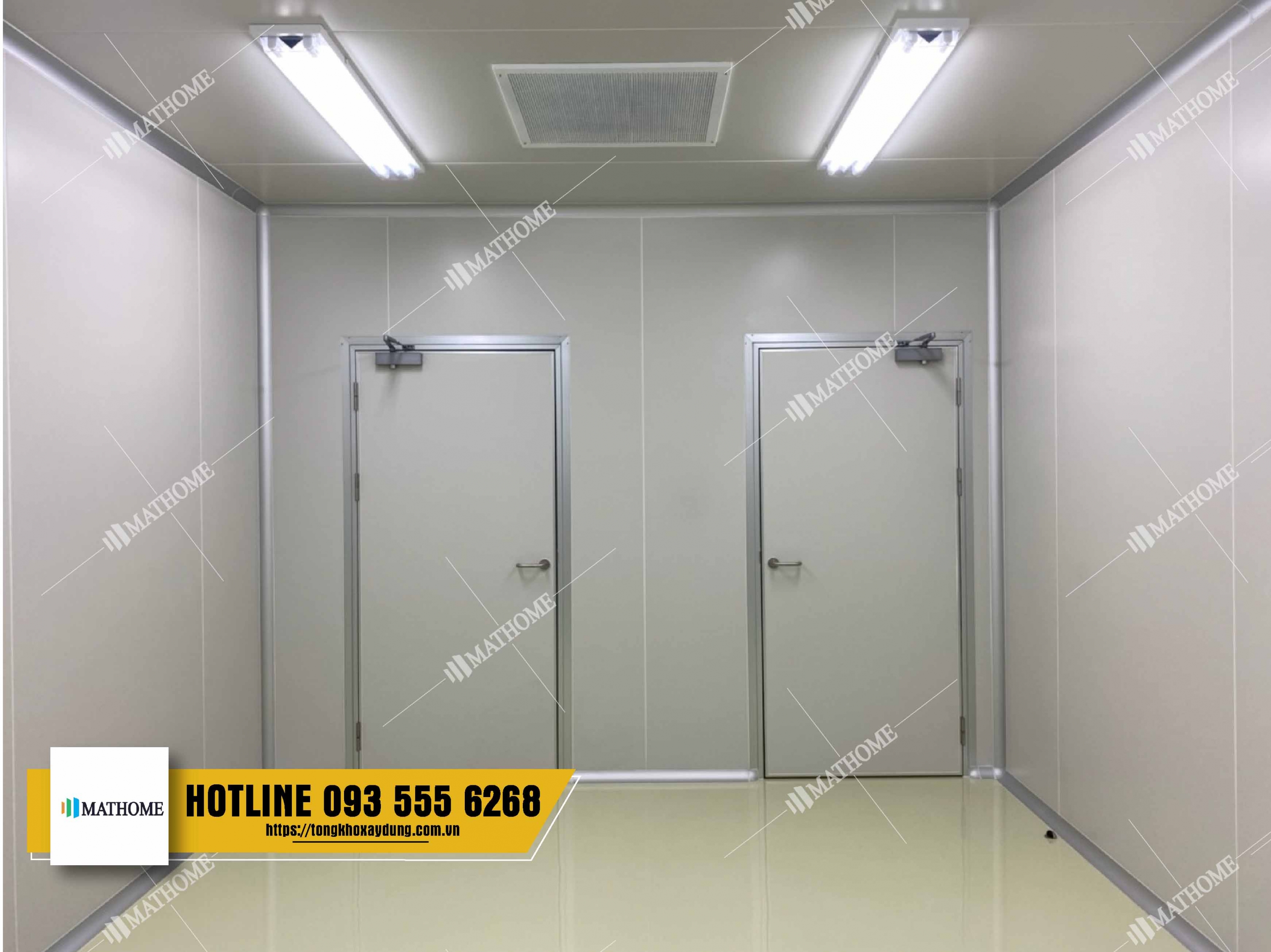 cửa panel cửa phòng sạch mở 1 cánh